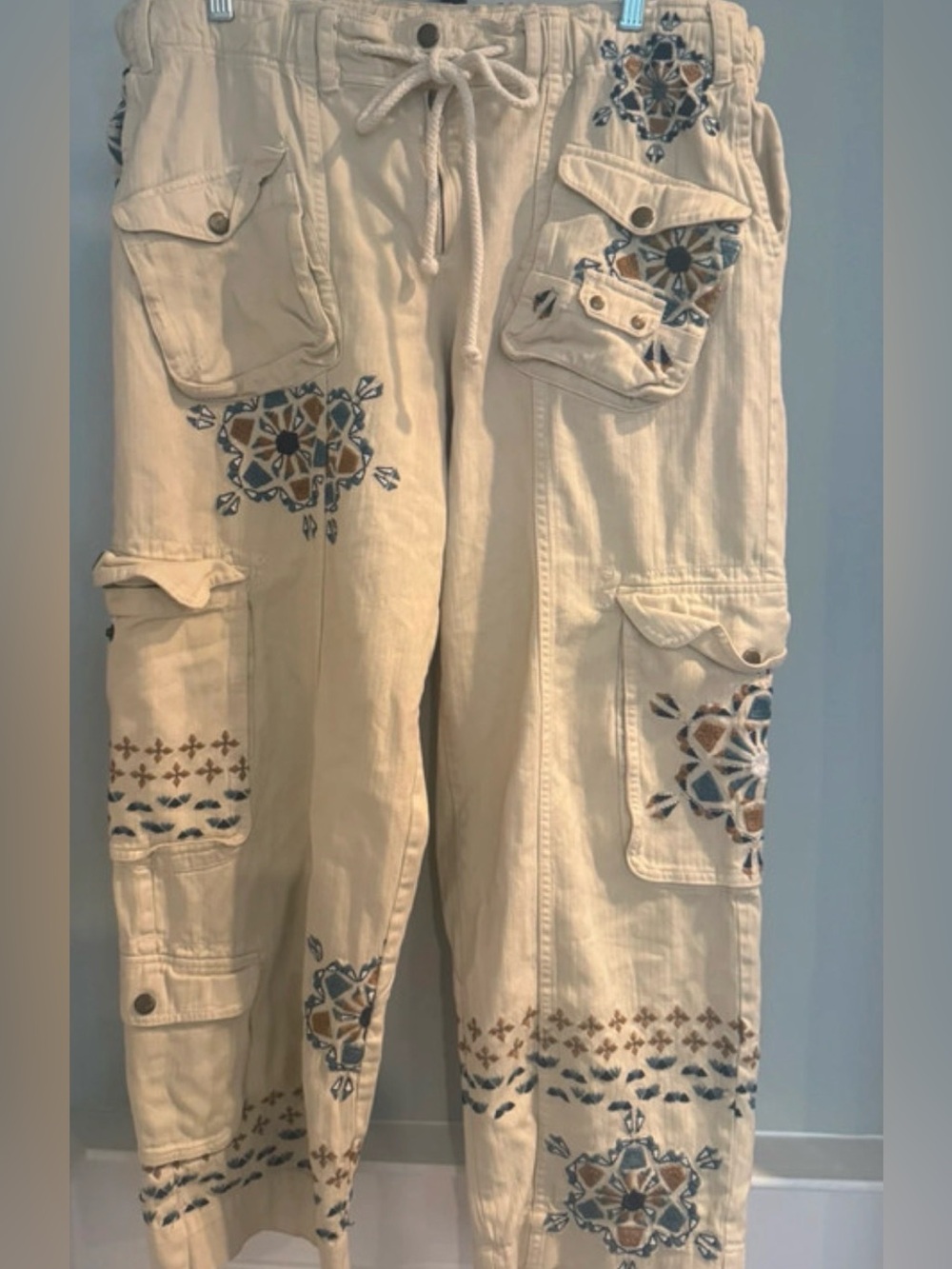 Free People Tahiti Embroidery Pants! Very Rare!!
